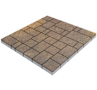 Тротуарная плитка Инсбрук Альпен, 60 мм, ColorMix Тоскана, Old-Age: фото