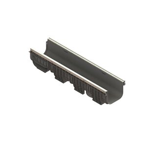 Лоток водоотводный пластиковый усиленный PolyMax Basic DN200 H200: фото