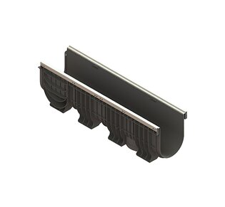 Лоток водоотводный пластиковый усиленный PolyMax Basic DN200 H300: фото